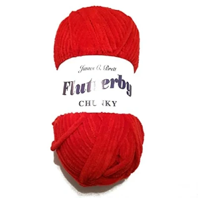 Image of James C Brett Flutterby Chunky Knitting Wool (B31 Red)