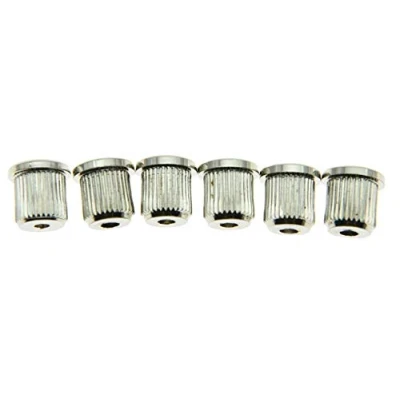 Image of KAISH 6x Nickel Guitar String Through Body Ferrule 5/16&quot; Ferrules for USA Tele/Telecaster