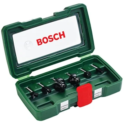 Image of Bosch 6 Piece Tungsten Carbide Router Bit Set (for Wood, Shank Ø mm, Accessory Routers)