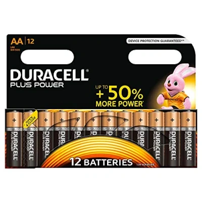 Image of Duracell Plus Power (AA) Battery (1 x Pack of 12 Batteries)