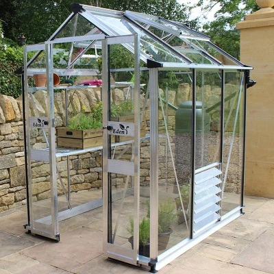 Image of 4&#039; x 6&#039; Halls Cotswold Birdlip Small Greenhouse with Toughened Glass (1.47m 1.94m)