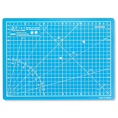 Image of Elan Cutting Mat A4 Blue, 5 Ply Craft Mat, Self Healing Board Craft, Art 30 x 22, Dressmaking Accessories for Sewing, Quilting, and Crafting