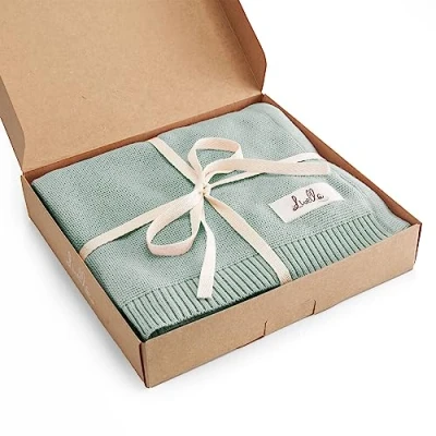 Image of Livella Baby Blanket 100% Organic Cotton, Super Soft and Breathable Knitted Premium Blanket, Ideal for Skin, Material Certified Oeko TEX Standard 100 GOTS
