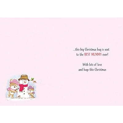 Image of Piccadilly Greetings Cute Christmas Card Mummy 7 x 5 inches