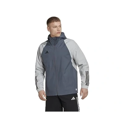 Image of adidas Men&#039;s Tiro 23 Competition All Weather Jacket, Team Onix/Team Light Grey, L