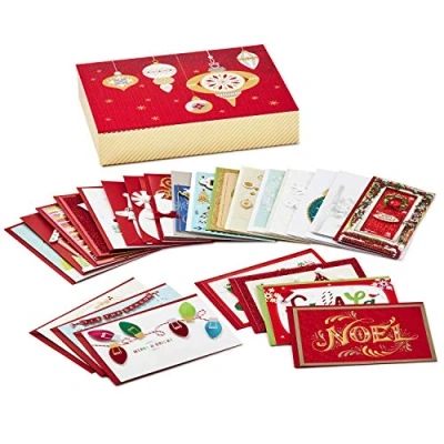 Image of Hallmark Handmade Christmas Card Assortment (Set of 24 Special Holiday Greeting Cards and Envelopes) (1XPX5156)