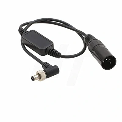 Image of HangTon XLR 4 pin 12V Locking DC Barrel Power Cable for Blackmagic Video Assist 12G HDR, Atomos Ninja V Monitor, Zaxcom Lectrosonics Wireless, MixPre 10, DECIMATOR