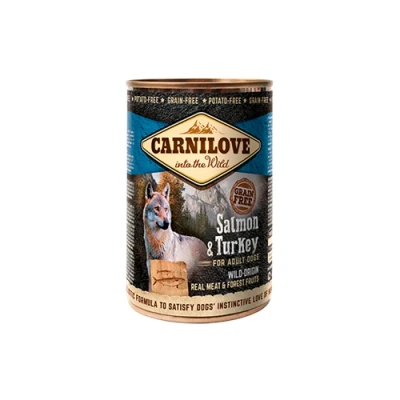 Image of Carnilove Adult Dog Tin 400g Salmon &amp; Turkey