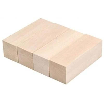 Image of Carving Wood Blocks Whittling Basswood Unfinished Set for Beginners