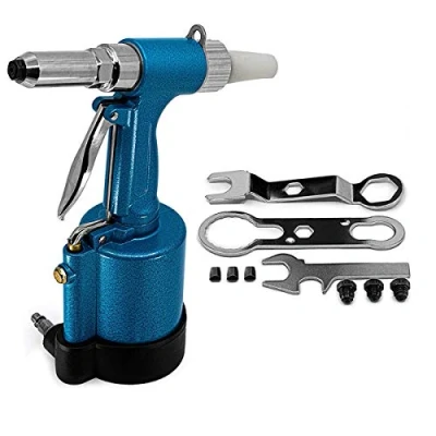 Image of Air Rivet Gun, MASO Heavy Duty Riveter Power 3/16, 5/32 1/8 3/32&quot; Sizes, 2.4 4.8mm