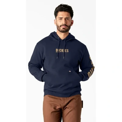 Image of Dickies Men&#039;s Graphic DWR Pullover Fleece Sweater, Ink Navy, M