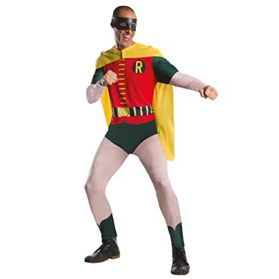 Image of Rubie&#039;s 300542STD000 DC Comic Robin 1966 Version Costume, Men, Multicolour, STD