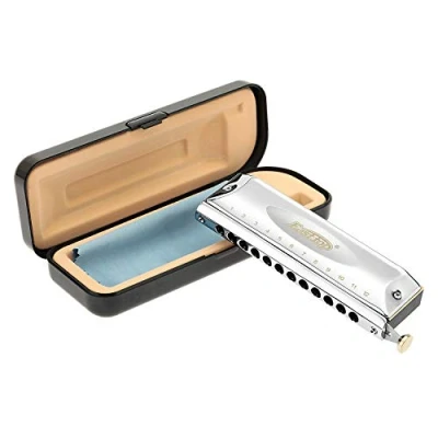 Image of East top Chromatic harmonica in C, 12 Holes 48 Tones Professional Mouth Organ for Adults, Professionals and Students(SR)