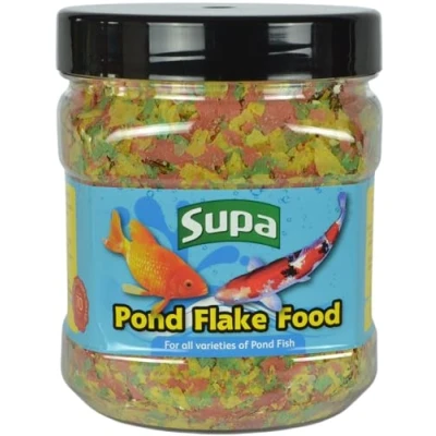 Image of Supa Pond Flake Food, 170 grams, Pack of 1 Premium Quality Koi And Fish Food Offering A Nutritionally Balanced Diet Multi Coloured