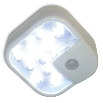 Image of EPOSGEAR Minder 10 LED Stick On Motion Activated PIR Cordless Sensor Light Perfect for use in Kitchens, Cupboards, Wardrobes, Closets and Other Low Areas (1 Pack)