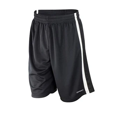 Image of Spiro Men&#039;s Basketball Quick Dry Shorts Black/White, 3X Large