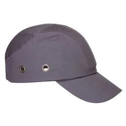 Image of Portwest Mens Site Safety Workwear Bump Cap Grey Regular