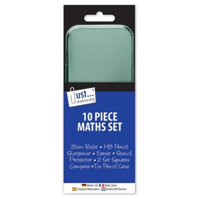 Image of 8 piece school geometry maths set