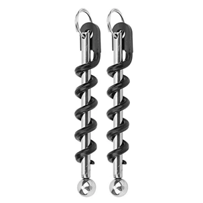 Image of Kitchen Tools, Bottle Corkscrew, Wine Opener, 2Pcs Portable Black for Home Kitchens