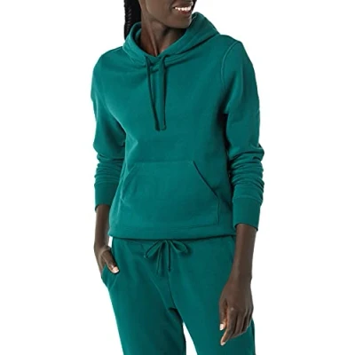 Image of Amazon Essentials Women&#039;s Fleece Pullover Hoodie (Available in Plus Size), Dark Green, XXL