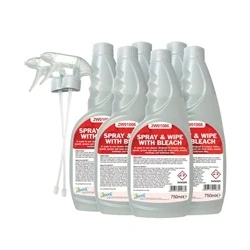 Image of 2Work Spray And Wipe With Bleach 750ml (6 Pack) 2W07245