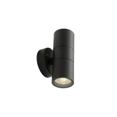 Image of Ansell Acero Bi Directional Without PIR GU10 Wall Light Black