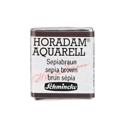 Image of Schmincke HORADAM® AQUARELL Finest Artists&#039; watercolours, 663 Sepia Brown, 14 044, 1/2 pan