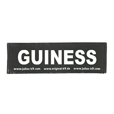Image of Interchangeable Patches, 1 pair, GUINESS, Size: Large, Black