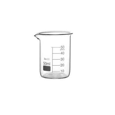 Image of Rocwing Boro 3.3 Glass Graduated Measuring Beaker for Lab or Kitchen (50ml)
