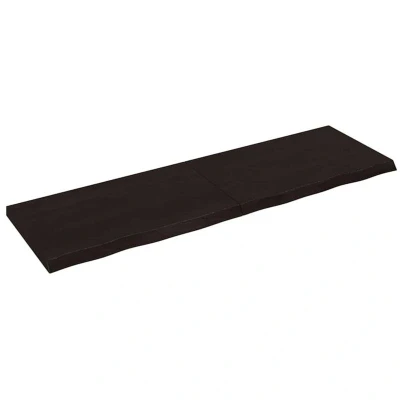 Image of vidaXL Bathroom Countertop Dark Brown 200x60x(2 6) cm Treated Solid Wood