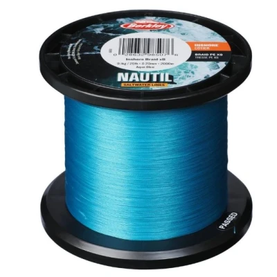 Image of Berkley NAUTIL Braidx8 150m AquaBlue 0,25mm (28lb/13kg) Braided fishing line