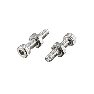 Image of Sourcingmap M2x10mm Hex Socket Head Knurled Cap Screws Bolts Nut Set 50Pcs