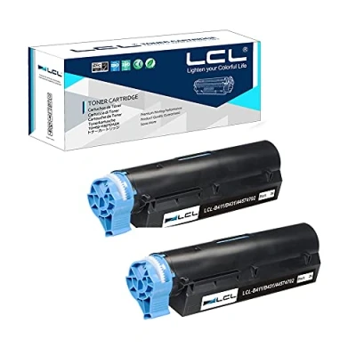 Image of LCL Compatible Toner Cartridge B411 B431 44574702 3000Pages (2Black) Replacement for OKI B411D B411DN B431D B431DN Plus MB491 MB461 MB471 MB471W