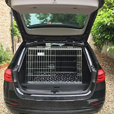 Image of Pet WORLD BMW 3 Series Dog Puppy sloped Car travel training carrier crate, cage,