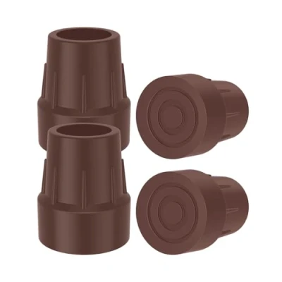 Image of supregear 4pcs Walking Stick Rubber Ends, 25 mm 1&quot; Heavy Duty Ferrules for Crutches, Sticks, Zimmer Frames, Commodes, Shower Chairs and Bath Benches