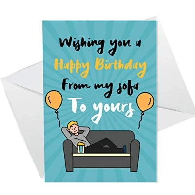 Image of RED OCEAN Funny Lockdown Birthday Card For Friend Mum Dad Brother Auntie Uncle Him Her