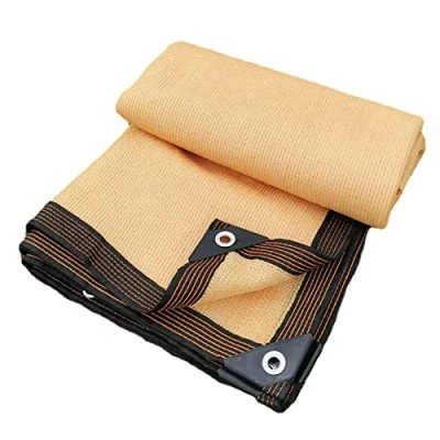 Image of Shade Netting For Patio Sunshade Canopy Outdoor Pergola Sun Sail HDPE 80% UV Block 1M 2M 3M 4M 5M 6M 7M 8M 9M 10M Custom Size Sunblock Cloth (Color : Beige, LxW 3 M x 4 M)
