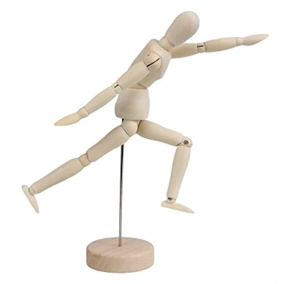 Image of 5.5 Inch Artist Wooden Manikin Human Mannequin Flexible Joints Posable Lay Painting Drawing Model