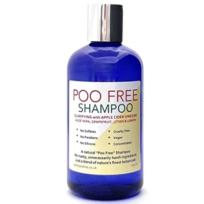 Image of POO FREE Clarifying Shampoo 99% Natural Apple Cider Vinegar, Aloe, Grapefruit, Litsea &amp; Lemon. Sulfate/Parabens Free. Gentle, Concentrated. pH 5.5 For Sensitive Skin. 250ml