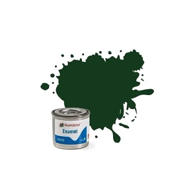 Image of Humbrol Model Paint AA0031 No 3 Brunswick Green Gloss Tinlet 1 (14ml), Enamel Paints for Models, Plastic, Metal, Wood, Glass, Ceramics and More, Touch Up Tin Craft