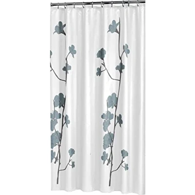 Image of Sealskin Orchid Shower Curtain, Polyester, Blue, 180 x 200 cm