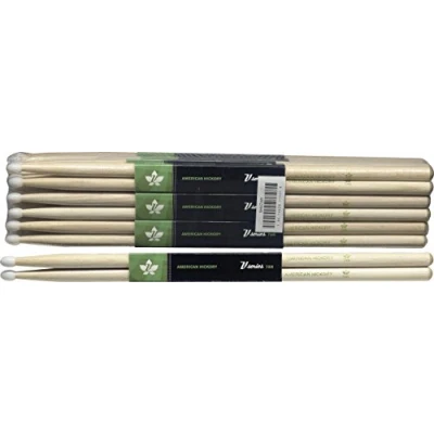 Image of Stagg 17097 7A V Series Nylon Tips Hickory Wood Drum Sticks