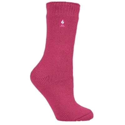 Image of HEAT HOLDERS Ladies Thermal Winter Warm Original Socks UK Size 4 8 (Raspberry)