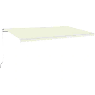 Image of vidaXL Manual Retractable Awning with LED 600x300 cm Cream