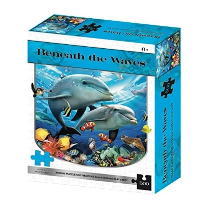 Image of Howard Robinson K22521 Kidicraft Beneath the waves Dolphins Jigsaw Puzzle, Multicolour