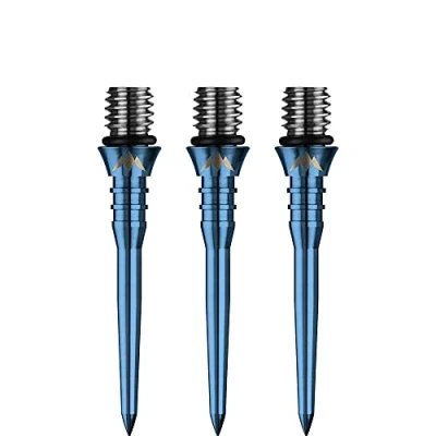 Image of Mission Darts X2620 Titan Pro 26mm Grooved Titanium Dart Tip Conversion Point, Solid Blue
