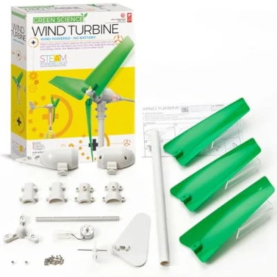 Image of 4M Build Your Own Wind Turbine, Science and Activity Kit for Boys Girls Ages 8+