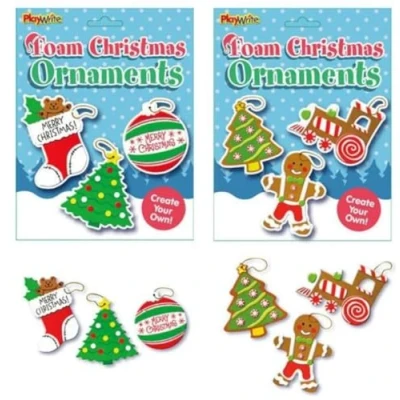 Image of Playwrite Christmas Foam Ornaments Craft Kit