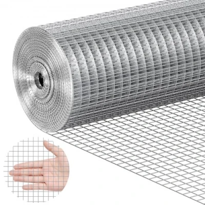 Image of VEVOR Hardware Cloth, 1/2 inch 24in x 25 ft 19 Gauge, Hot Dipped Galvanized Wire Mesh Roll, Chicken Fencing, for Rabbit Cages, Garden, Small Rodents