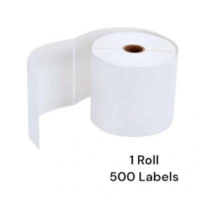 Image of Thermal Labels 100x150mm 4x6 Inch, Self Adhesive Address Label Roll Compatible with Printers Direct for Shipping &amp; Labelling (500 Labels)